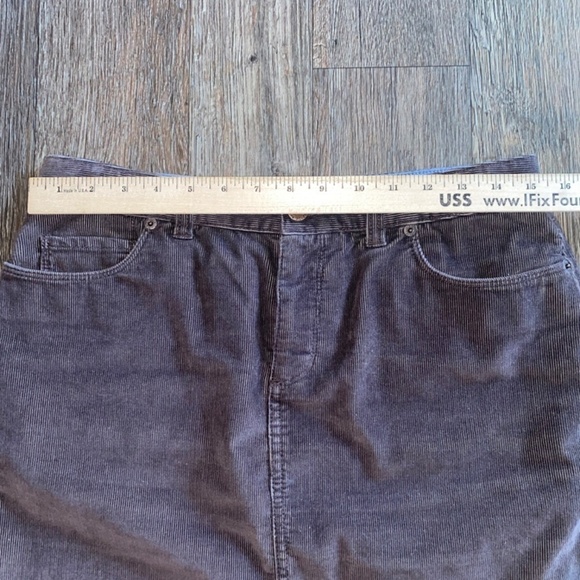 LL bean favorite fit size 8 brown corduroy skirt - Picture 4 of 7